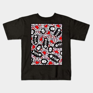 Skulls and fishbones Kids T-Shirt